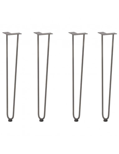 Gambe Tavolo a Forcina 4 pz 72 cm Acciaio Massiccio