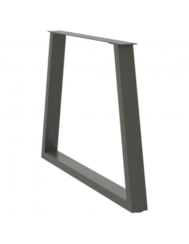 Gambe Tavolo Pranzo a V 2 pz Antracite 100x(72-73,3)cm Acciaio