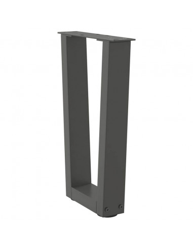 Gambe Tavolo Pranzo a V 2 pz Antracite 38x(42-43,3)cm Acciaio