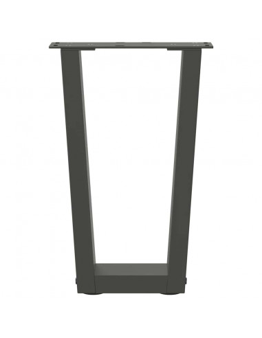 Gambe Tavolo Pranzo a V 2 pz Antracite 38x(42-43,3)cm Acciaio