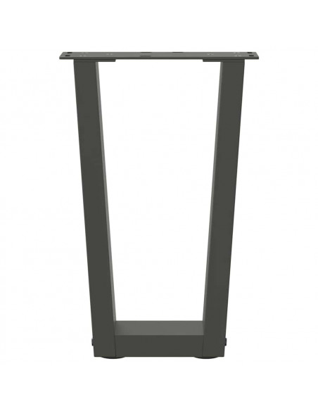 Gambe Tavolo Pranzo a V 2 pz Antracite 38x(42-43,3)cm Acciaio