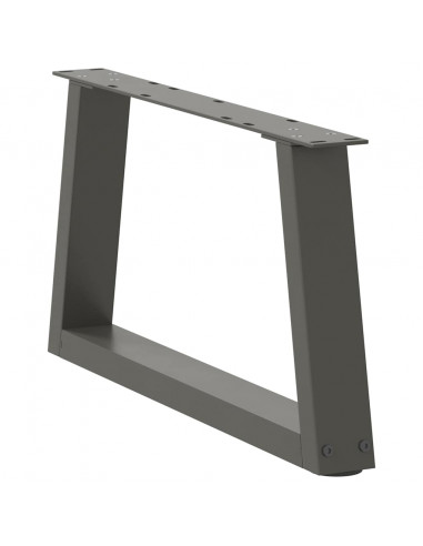 Gambe Tavolo Pranzo a V 2 pz Antracite 50x(30-31,3)cm Acciaio