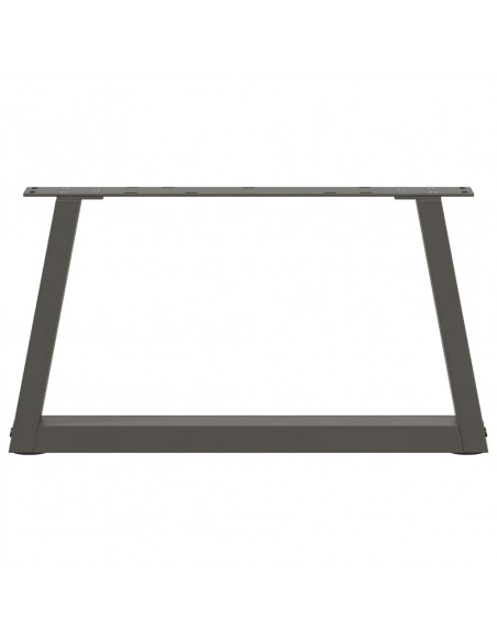 Gambe Tavolo Pranzo a V 2 pz Antracite 50x(30-31,3)cm Acciaio