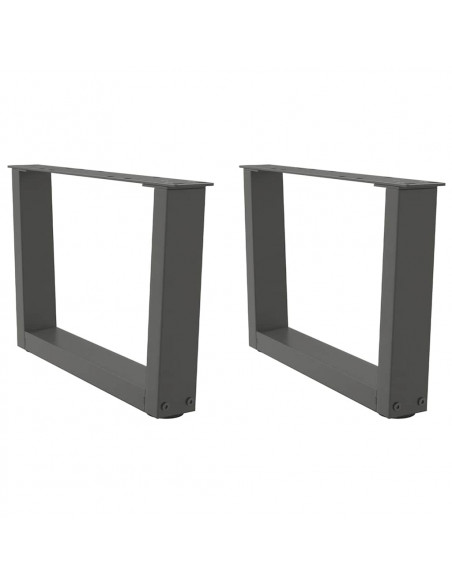 Gambe Tavolo Pranzo a V 2 pz Antracite 50x(30-31,3)cm Acciaio