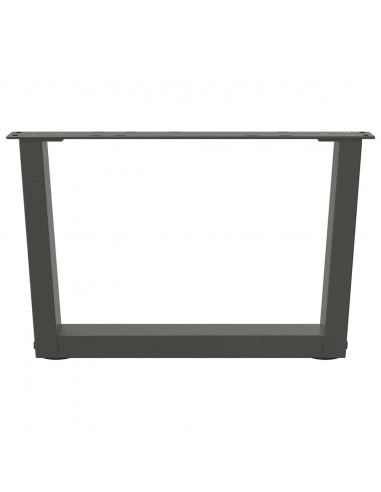 Gambe Tavolo Pranzo a V 2 pz Antracite 50x(30-31,3)cm Acciaio