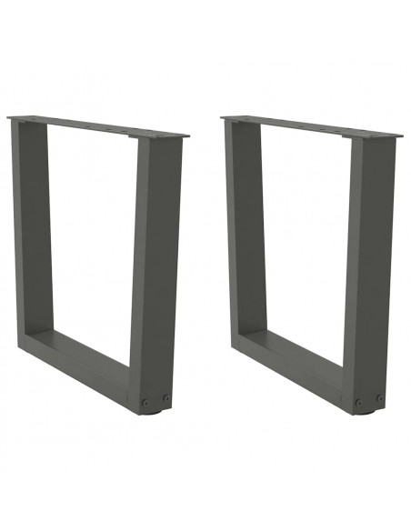 Gambe Tavolo Pranzo a V 2 pz Antracite 50x(42-43,3)cm Acciaio