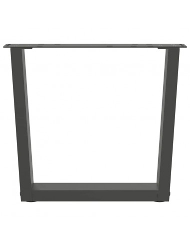 Gambe Tavolo Pranzo a V 2 pz Antracite 50x(42-43,3)cm Acciaio