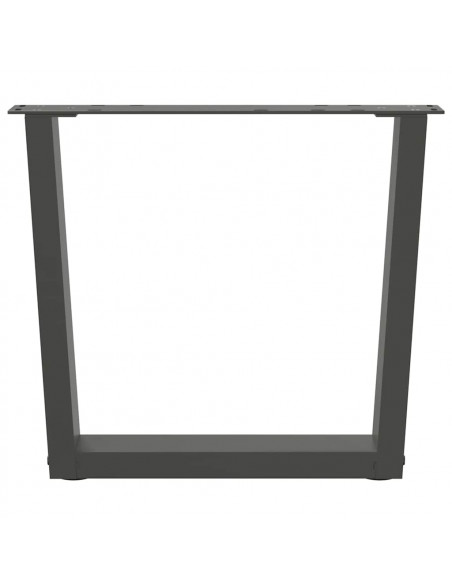 Gambe Tavolo Pranzo a V 2 pz Antracite 50x(42-43,3)cm Acciaio