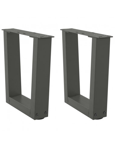 Gambe Tavolo Pranzo a V 2 pz Antracite 40x(30-31,3)cm Acciaio