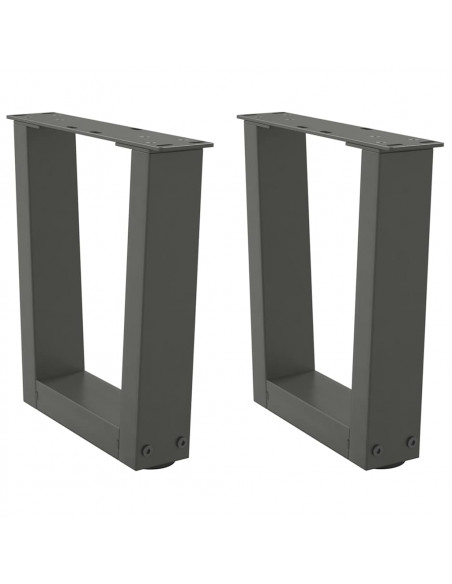 Gambe Tavolo Pranzo a V 2 pz Antracite 40x(30-31,3)cm Acciaio