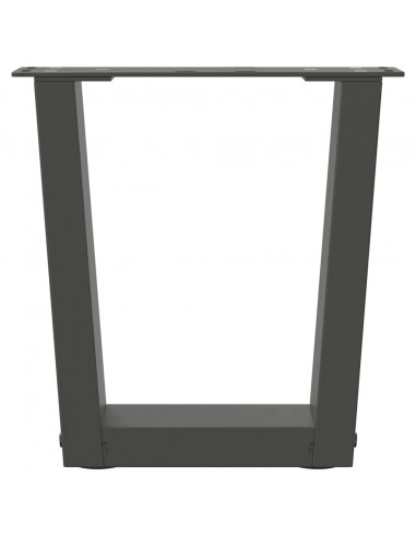 Gambe Tavolo Pranzo a V 2 pz Antracite 40x(30-31,3)cm Acciaio