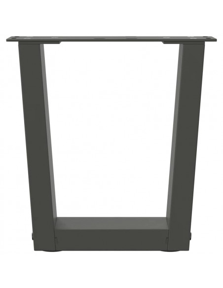 Gambe Tavolo Pranzo a V 2 pz Antracite 40x(30-31,3)cm Acciaio