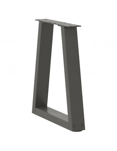 Gambe Tavolo Pranzo a V 2 pz Antracite 38x(42-43,3)cm Acciaio