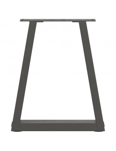 Gambe Tavolo Pranzo a V 2 pz Antracite 38x(42-43,3)cm Acciaio