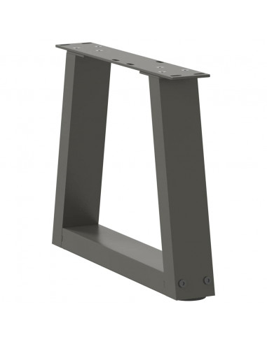 Gambe Tavolo Pranzo a V 2 pz Antracite 40x(30-31,3)cm Acciaio