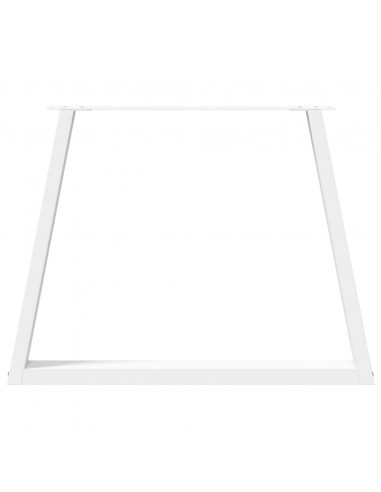 Gambe per Tavolo Pranzo a V 3 pz Bianco 100x(72-73,3)cm Acciaio