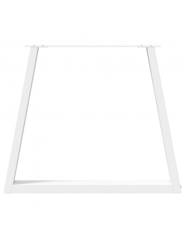 Gambe per Tavolo Pranzo a V 3 pz Bianco 70x(72-73,3)cm Acciaio