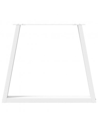 Gambe per Tavolo Pranzo a V 3 pz Bianco 80x(72-73,3)cm Acciaio