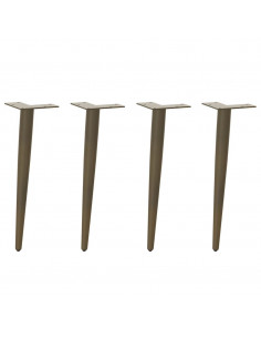 Gambe Tavolino Caffè Forma Conica 4pz Naturale 30-31cm Acciaio