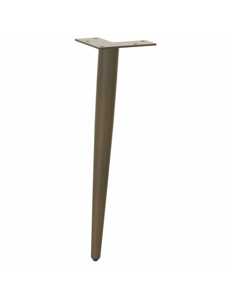 Gambe Tavolino Caffè Forma Conica 4pz Naturale 42-43cm Acciaio