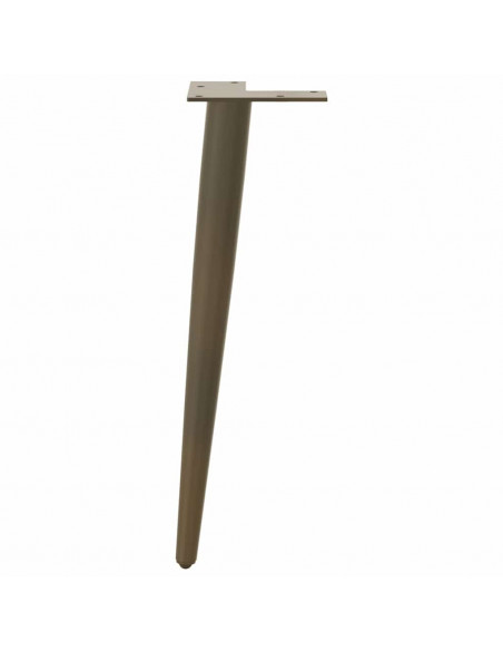 Gambe Tavolino Caffè Forma Conica 4pz Naturale 42-43cm Acciaio
