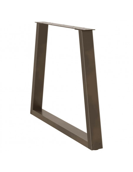 Gambe per Tavolo Pranzo a V 3pz Naturale 80x(72-73,3)cm Acciaio