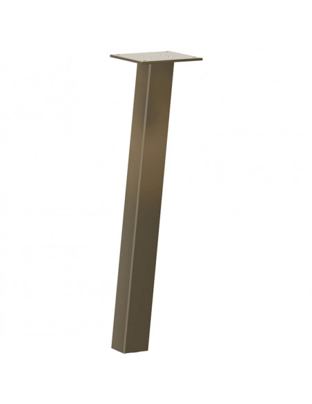 Gambe per Tavolino 4 pz Acciaio Naturale 42 cm in Acciaio