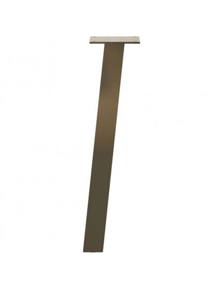 Gambe per Tavolino 4 pz Acciaio Naturale 42 cm in Acciaio