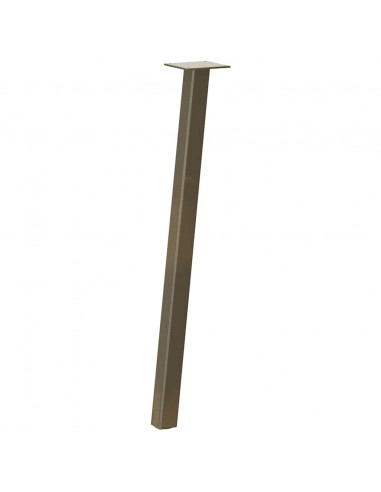 Gambe per Tavolino 4 pz Acciaio Naturale 72 cm in Acciaio