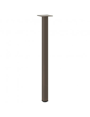 Gambe per Tavolino 4 pz Acciaio Naturale 72-74 cm in Acciaio