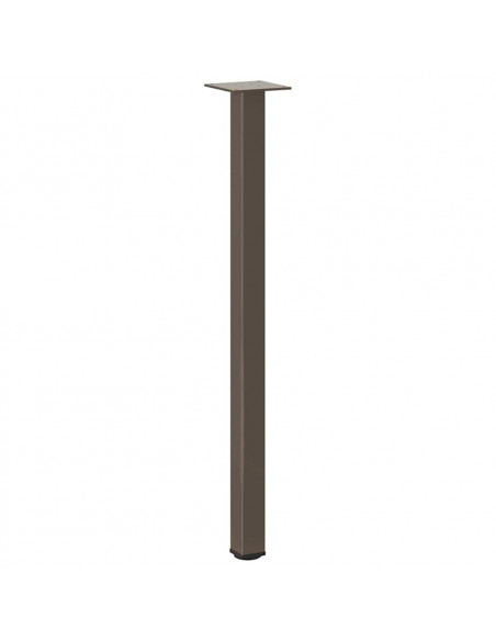 Gambe per Tavolino 4 pz Acciaio Naturale 72-74 cm in Acciaio