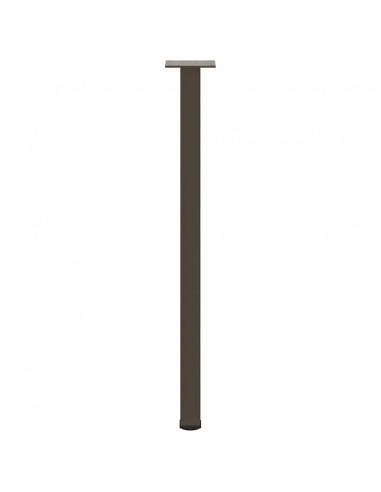 Gambe per Tavolino 4 pz Acciaio Naturale 72-74 cm in Acciaio