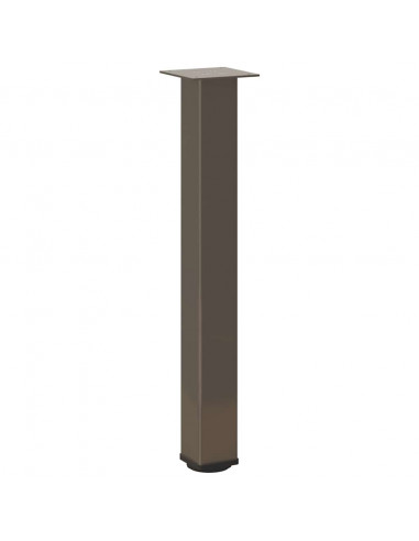 Gambe per Tavolino 4 pz Acciaio Naturale 72-74 cm in Acciaio