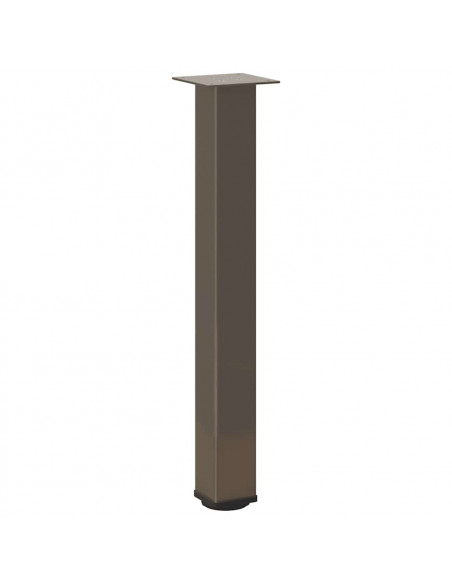 Gambe per Tavolino 4 pz Acciaio Naturale 72-74 cm in Acciaio