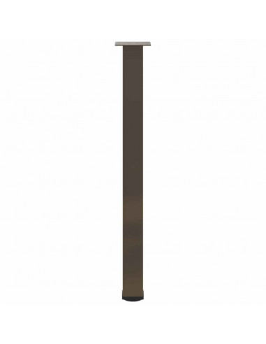 Gambe per Tavolino 4 pz Acciaio Naturale 90-92 cm Acciaio