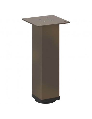 Gambe per Tavolino 4 pz Acciaio Naturale 42-44 cm in Acciaio