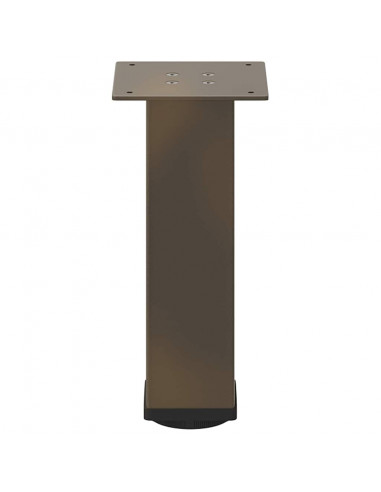 Gambe per Tavolino 4 pz Acciaio Naturale 42-44 cm in Acciaio