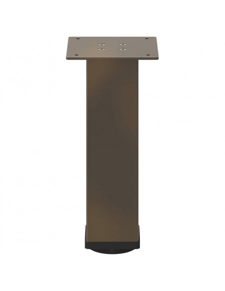 Gambe per Tavolino 4 pz Acciaio Naturale 42-44 cm in Acciaio
