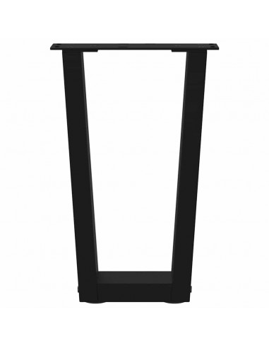 Gambe per Tavolo da Pranzo a V 2 pz Nero 28x(42-43,3)cm Acciaio