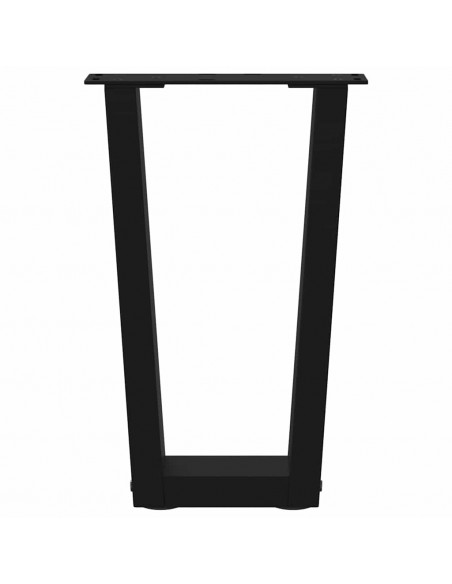 Gambe per Tavolo da Pranzo a V 2 pz Nero 28x(42-43,3)cm Acciaio