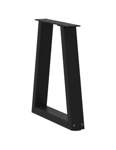 Gambe per Tavolo da Pranzo a V 2 pz Nero 28x(42-43,3)cm Acciaio