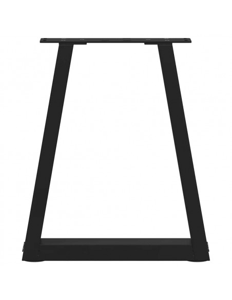 Gambe per Tavolo da Pranzo a V 2 pz Nero 28x(42-43,3)cm Acciaio