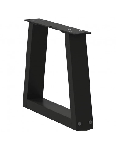 Gambe per Tavolo da Pranzo a V 2 pz Nero 30x(30-31,3)cm Acciaio