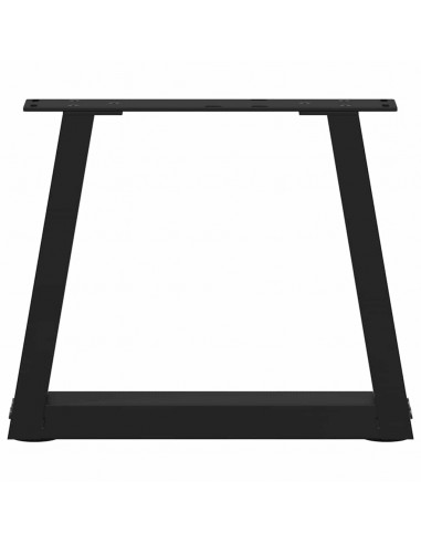 Gambe per Tavolo da Pranzo a V 2 pz Nero 30x(30-31,3)cm Acciaio