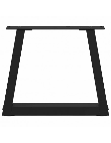 Gambe per Tavolo da Pranzo a V 2 pz Nero 30x(30-31,3)cm Acciaio