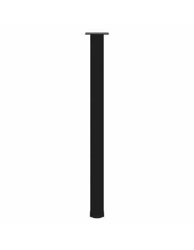 Gambe per Tavolino 4 pz Nero 110-112 cm in Acciaio