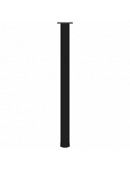 Gambe per Tavolino 4 pz Nero 110-112 cm in Acciaio