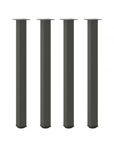 Gambe per Tavolino 4 pz Antracite 110-112 cm in Acciaio