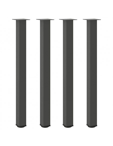Gambe per Tavolino 4 pz Antracite 110-112 cm in Acciaio
