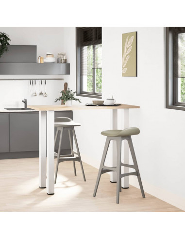 Gambe per Tavolino 4 pz Bianco 110-112 cm in Acciaio